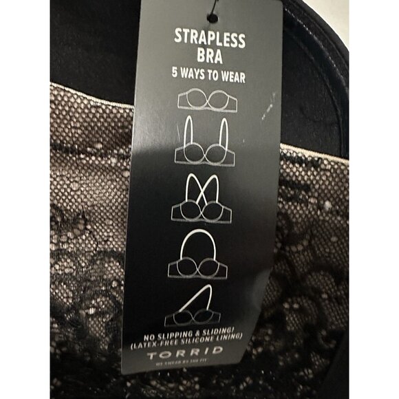 Torrid Black Multi Way Wear Micro Full Coverage Underwire Bra Size 38F - Picture 7 of 10